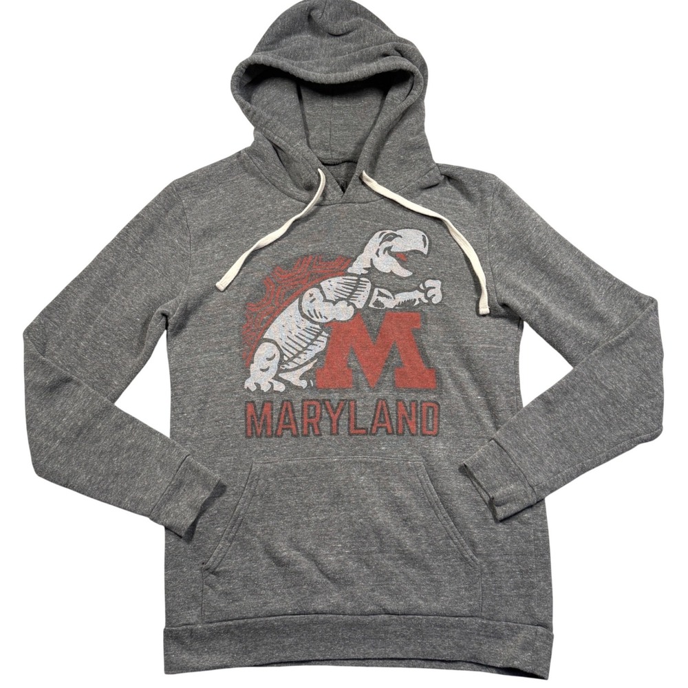 Homefield Maryland Terrapins Hoodie Mens Small Grey Graphic College Sweatshirt